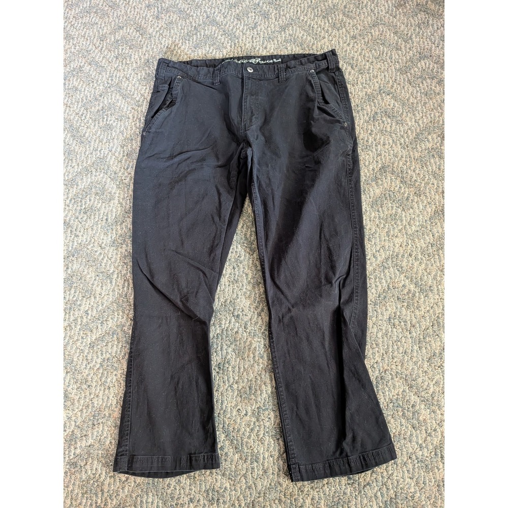 Eddie Bauer Mens Black Canvas Utility Pants Classic Fit 38x30(29)  1751319